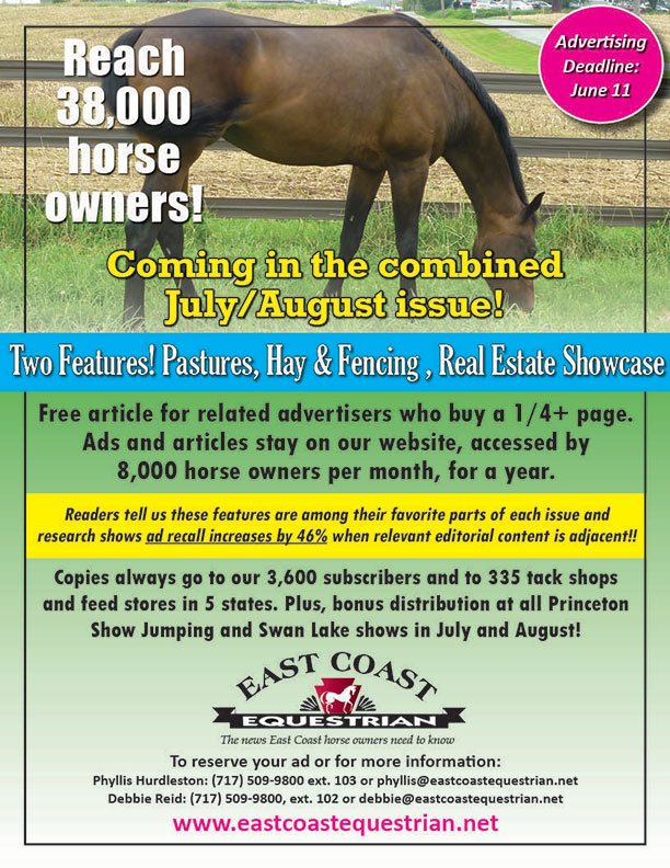 Advertise in the next issue of East Coast Equestrian